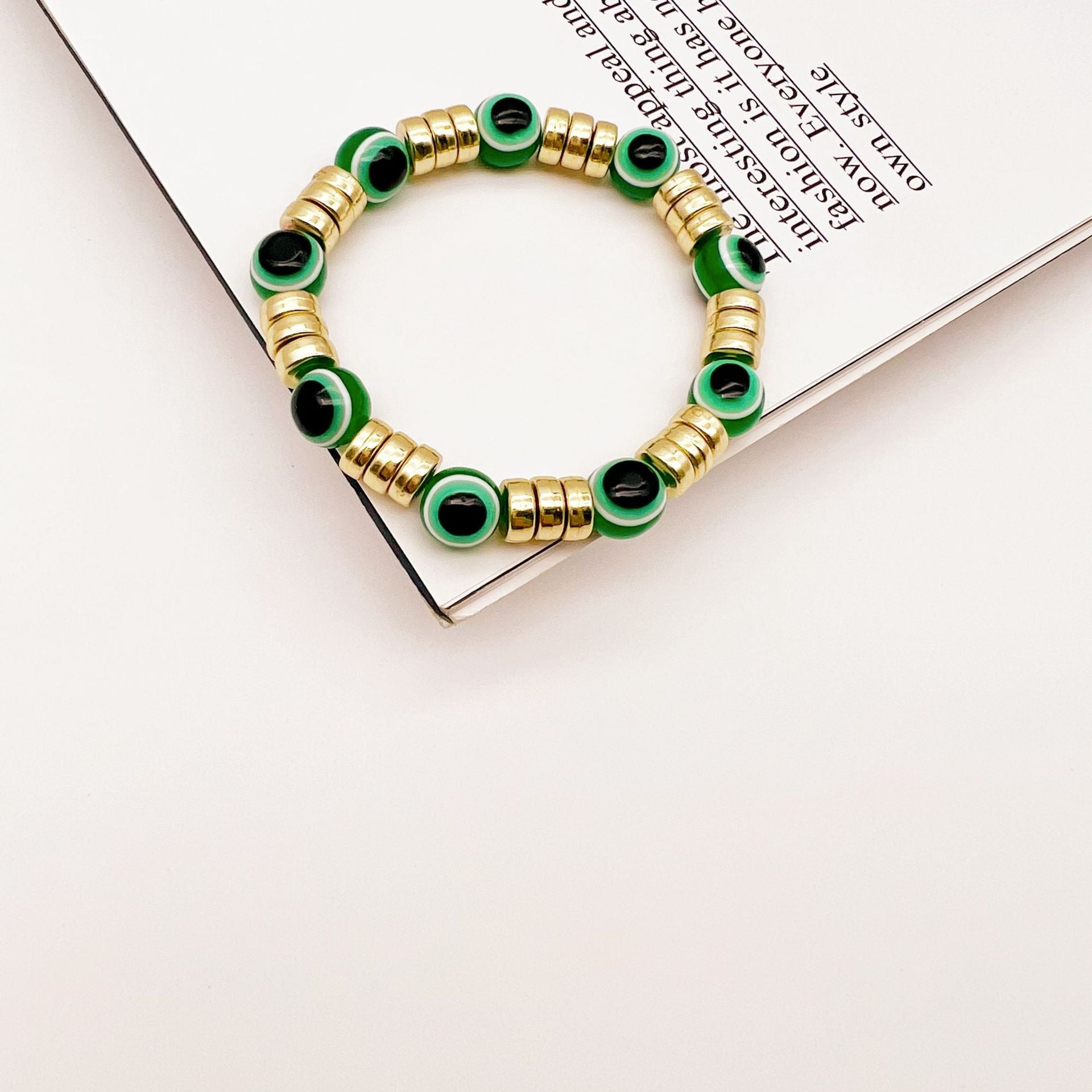 Pulseras Con Cuentas De Ojo De Diablo Chapado En Oro al por mayor